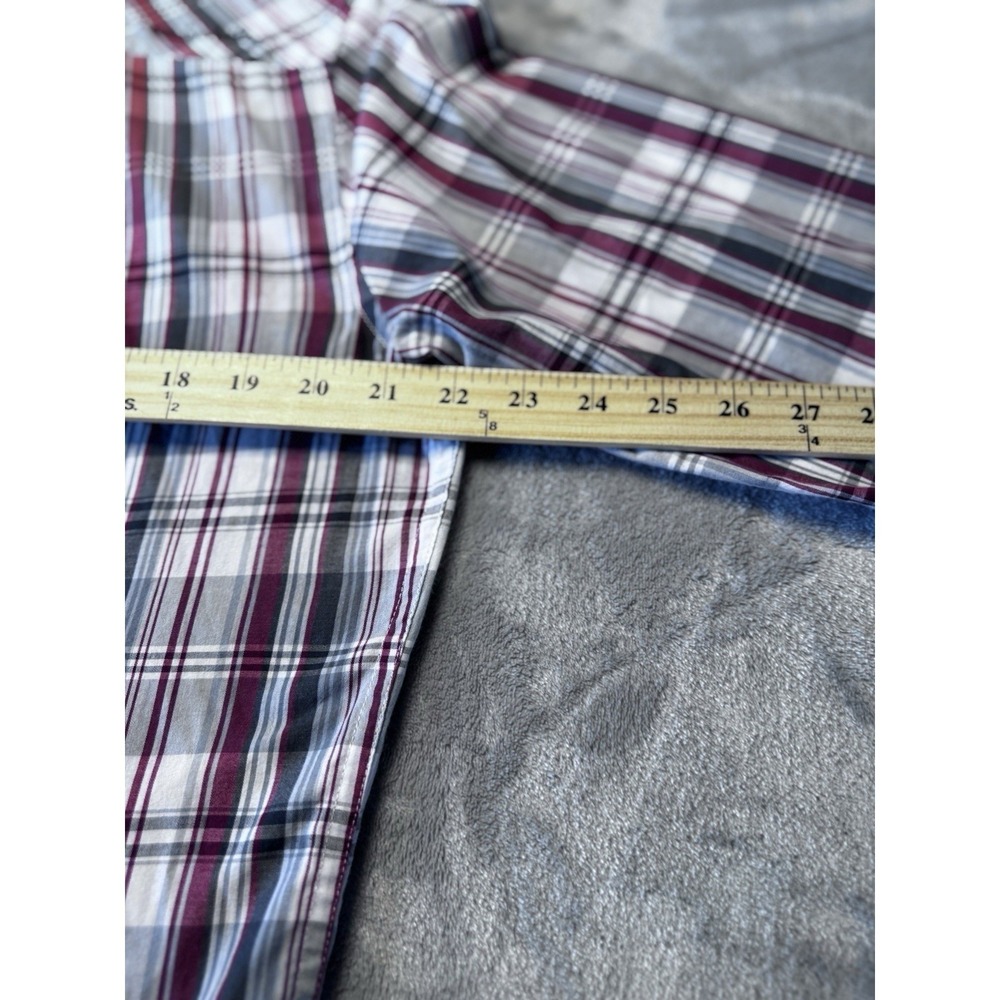 Travis Mathew Button-Up Shirt Large Multicolor Red White Gray-Blue Excellent - Picture 5 of 16